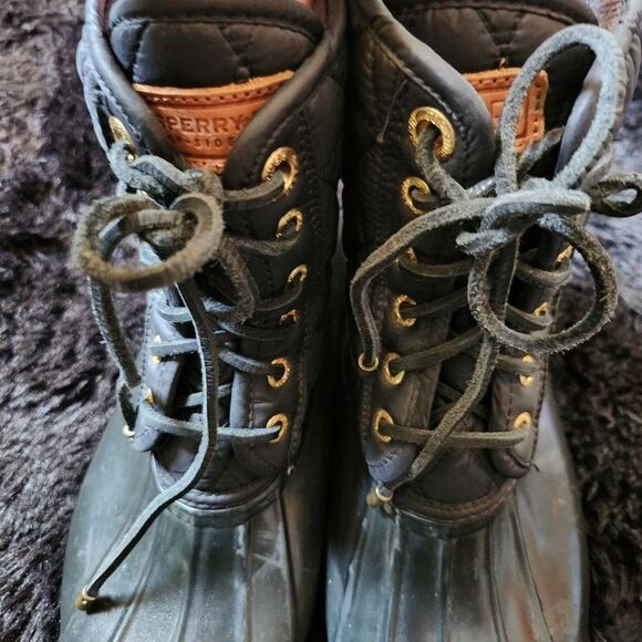 Sperry Black Lace Up Boots - Picture 7 of 10